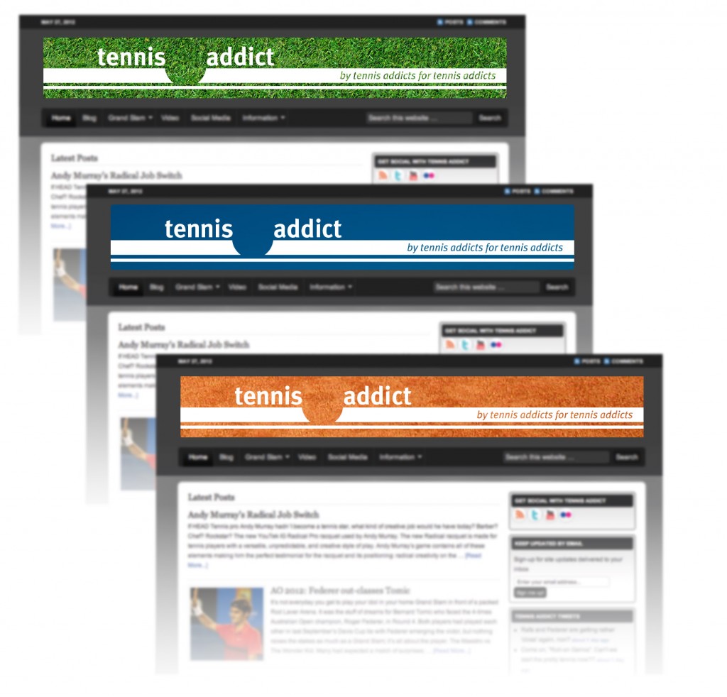 Tennis Addict web banners